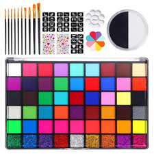 Face Painting Kit with Stencils for Kids Adult, Water-Based