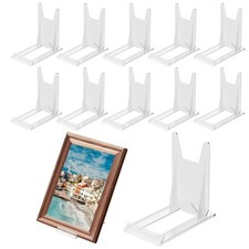 10 Pack Acrylic Book Stand for Display - Adjustable Clear Holder Transparent