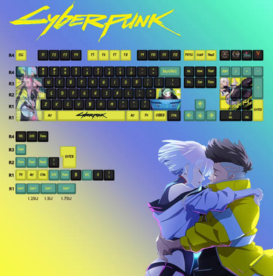 Anime Cyberpunk Edgerunners Lucy Rebecca David 124 PBT Keycaps（Not  Keyboard
