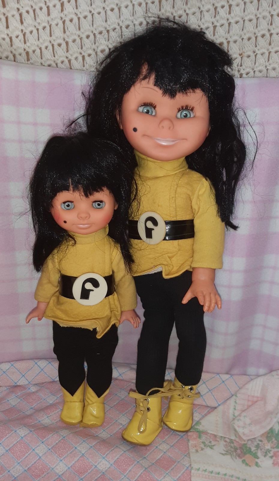 BAMBOLE FANELLA EFFE FRANCA ANNI 70 VINTAGE DOLLS GRANDE E PICCOLA CAROSELLO