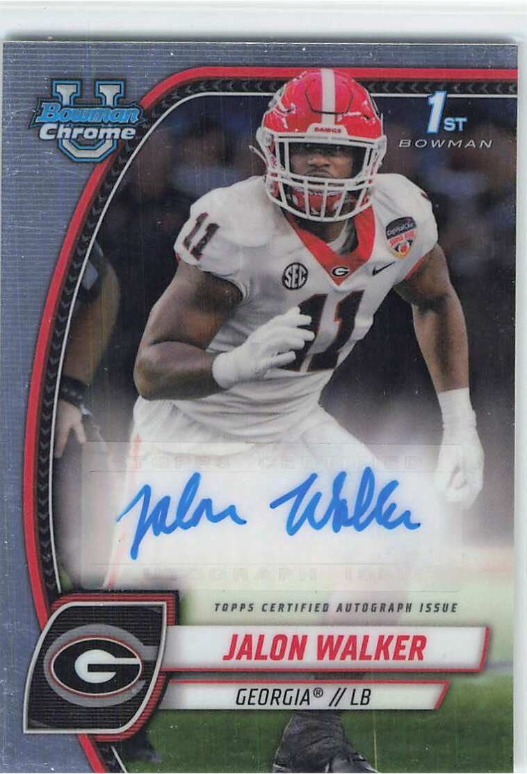 2024 Bowman University Chrome #PA-JWA Jalon Walker Prospect Autograph