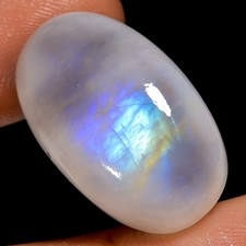 100 Natural Rainbow Moonstone Oval Cabochon Gemstone 30 Ct. 23X13X8 mm X-28688