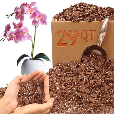 Orchid Bark Potting Mix - 29QT Natural Orchid Potting Mix for Repotting, Blen...