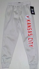 KANSAS CITY CHIEFS SWEATPANTS YOUTH M L NWT BEIGE TAN POLYESTER POCKETS
