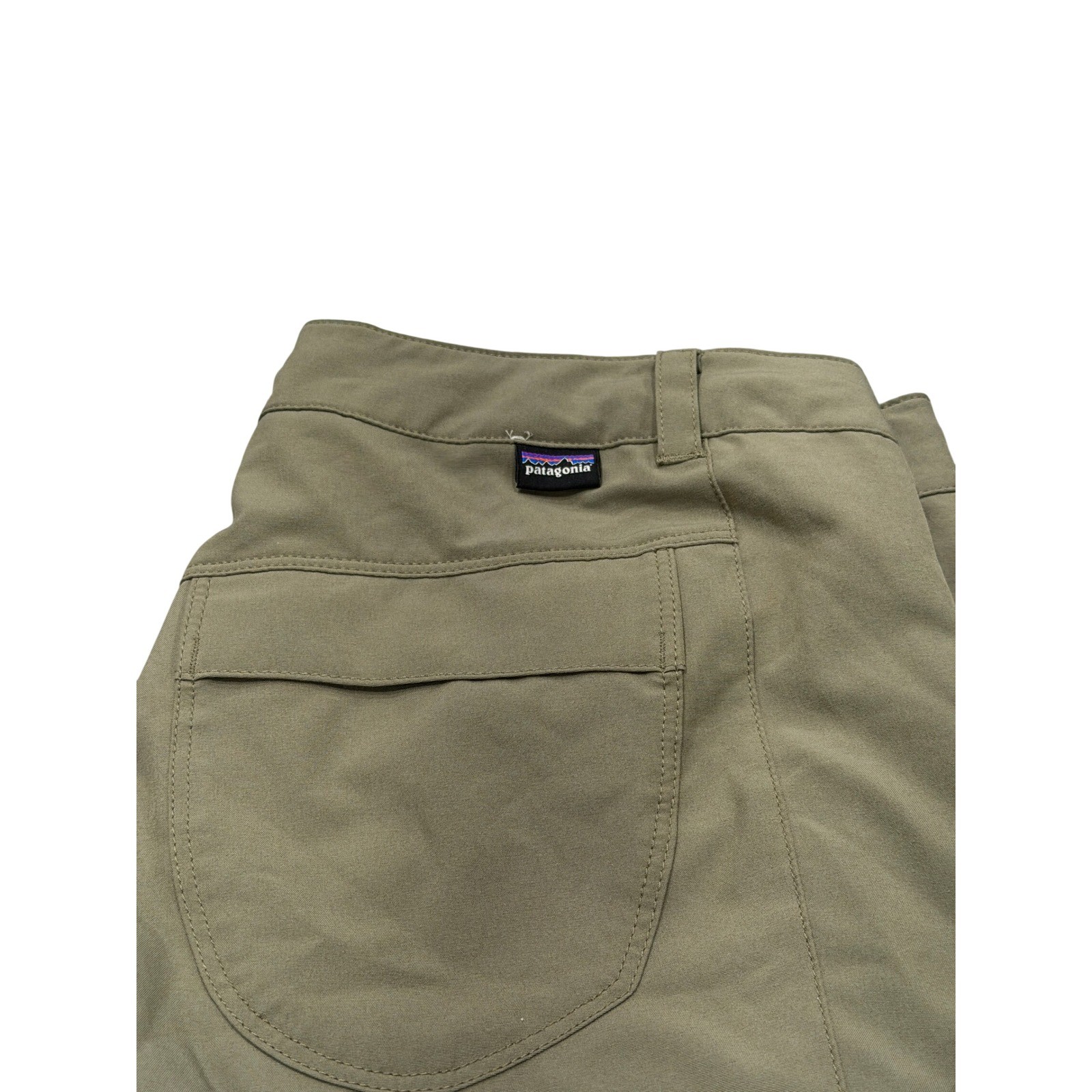 Patagonia Womens Sz 4 Hiking Pants Khaki Olive Green Wide Leg Technical Utility thumbnail 3
