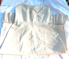 Vintage Barbizon Ivory Nylon Lace Nightgown Slip Dress Sz 14 Miss Tefreeda Long