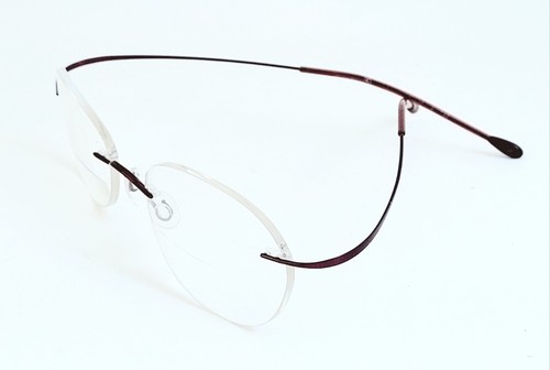 Silhouette TMA 7395 6066 Wine 19 135 Rimless Eyeglasses Frame w/cs Austria 238 - Picture 4 of 11