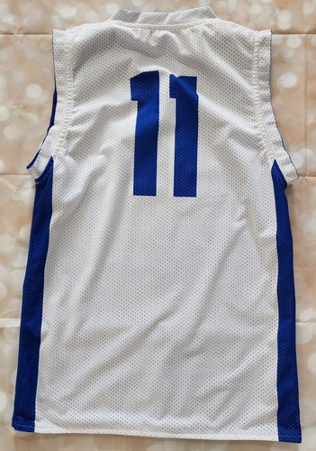 #11 NIKE AIR FORCE REVERSIBLE SLEEVELESS T-SHIR BLUE WHITE SIZE L - Picture 2 of 5