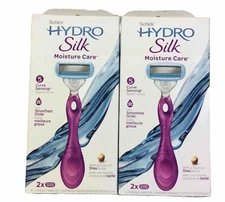 2 packs of Schick Hydro Silk Moisture Care 5 Blades 2 Disposable Razors New
