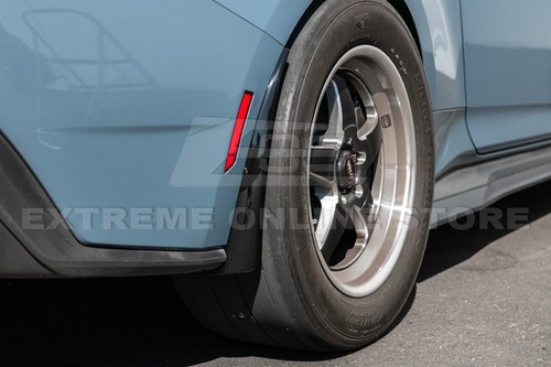 Protectores contra salpicaduras guardabarros delanteros y traseros NEGRO BRILLANTE para Ford Mustang 24-Up - Imagen 14 de 24