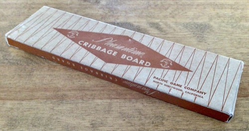 VTG PLEASANTIME Wooden Cribbage Board, Pacific Game Company, #705, Original Box - Picture 3 of 6