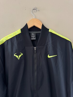 Nike Court Rafa Nadal Tennis Jacket Black Volt CI9135-010 Men's