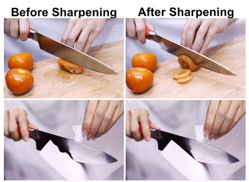Knife Sharpening Stone 1000/6000 2Side Blue White Whetstone Set Holder Sharpener - Picture 2 of 7
