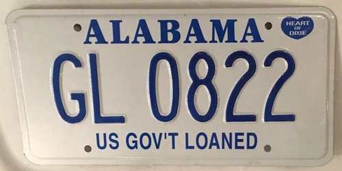 AL FEDERAL GOVERNMENT POLICE license plate Govt Sheriff Trooper Officer