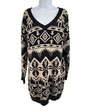 Woolrich Sweater Dress Size XL Southwest Tribal Geometric Pattern