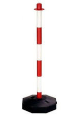 Paletto delimitazione Base  diametro 30 cm altezza 6 cm + paletto di del 90 cm H