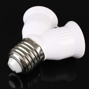 1X Sockel Doppel E27 Adapter Konverter Lampenfassung Licht Lampe led