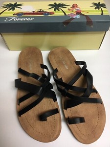 black strappy slides