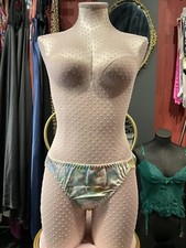 vintage 1990 Sissy Liquid satin Bikini panties Stretch High Leg Size M