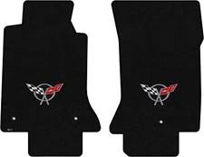 Lloyd Mats Floor Mats Corvette C5 1997-04, 2PC, Silver Flags