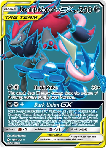 Greninja & Zoroark GX 200/214 Sm-Unbroken Bonds