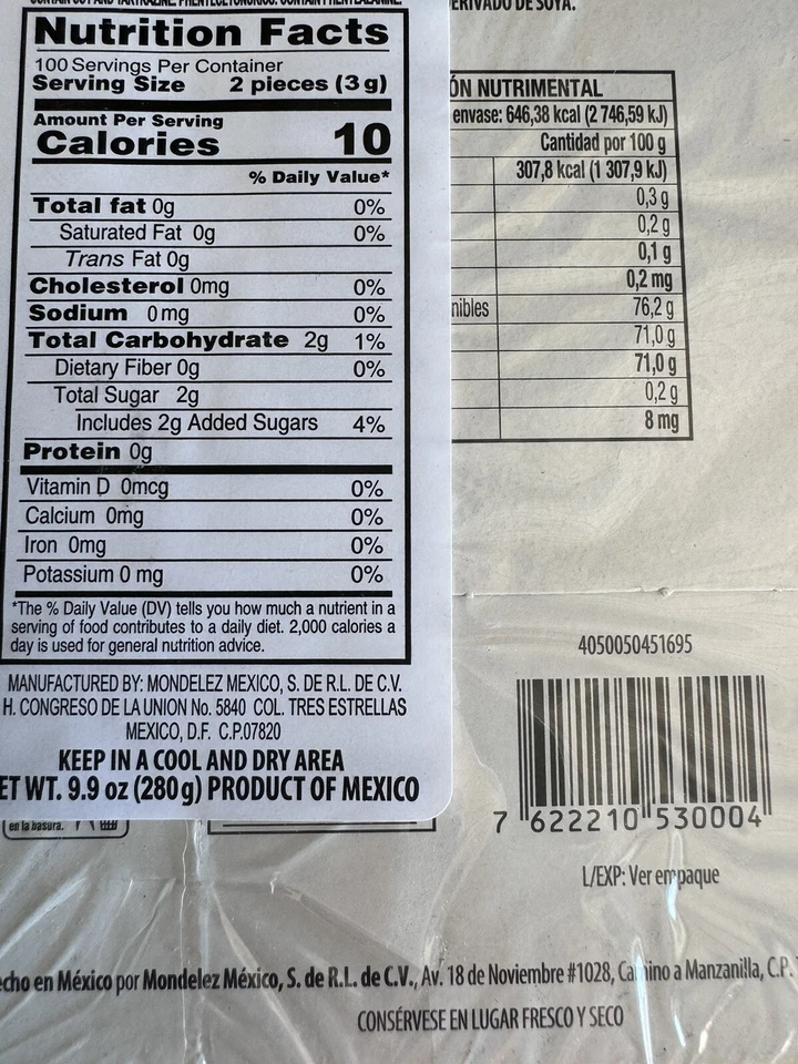 Adams Gum 75 x 2 units - Chiclets Menta flavors Mexican gum 75pc In Box - Image 2 of 2