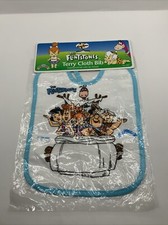 NEW THE FLINTSTONES  1-TERRY CLOTH BIB WITH TIE CLOSURE -PARTY SUPPLIES