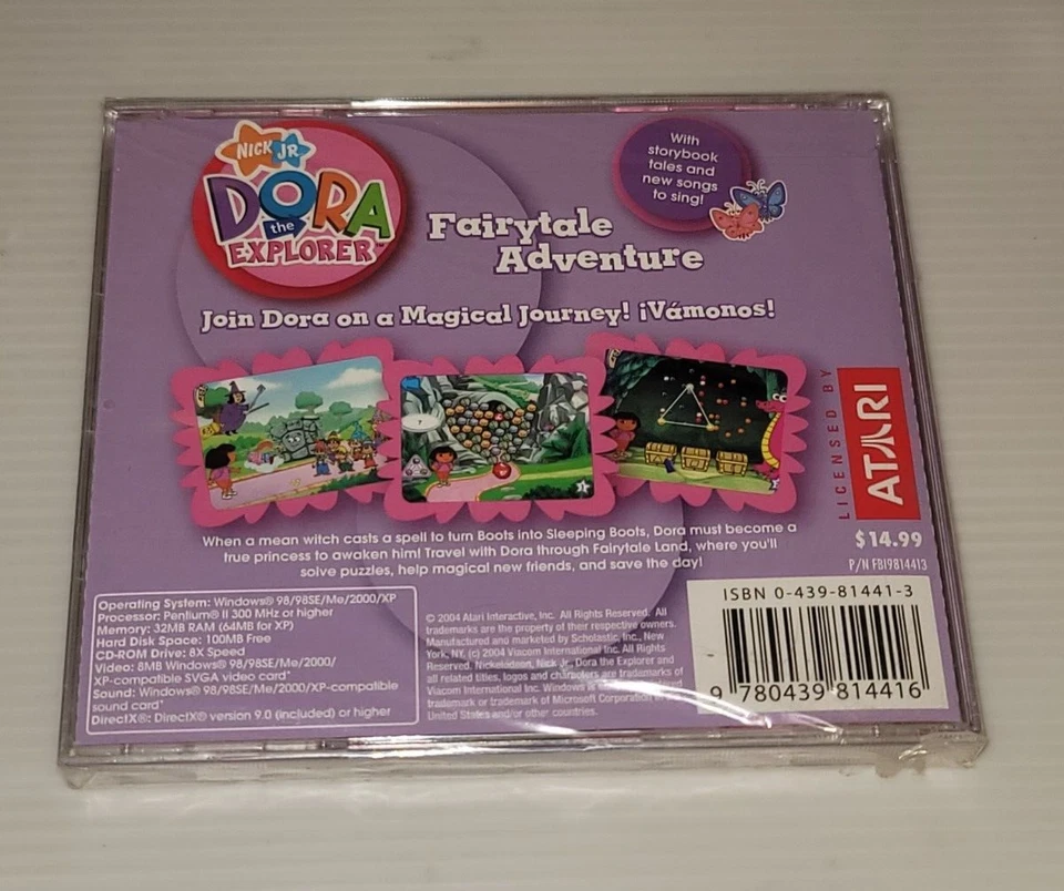 NICK JR. DORA THE EXPLORER FAIRYTAIL ADVENTURE ATARI CD-ROM 2004 - Image 2 of 2