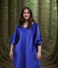 NWT AVENUE PLUS RUFFLE SLEEVE DRESS SZ 4X 26 28