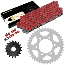 Red Drive Chain And Sprocket Kit for Kawasaki Ninja ZX-10R ZX1000 2008-10