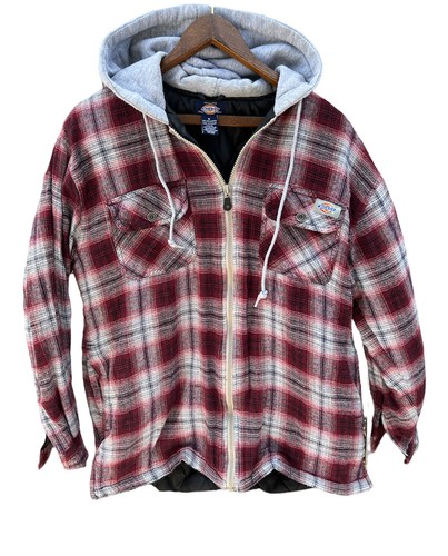 Dickies Hooded Flannel Jacket Medium 