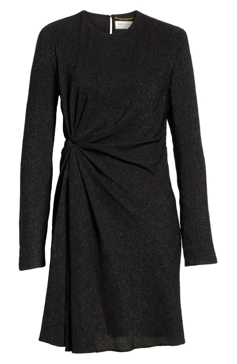 Saint laurent metallic dress cheap