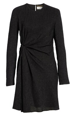 knee length dresses for ladies Yves Saint Laurent Vintage AW 1991 Metallic Green Silk Taffeta Plungin   Amarcord Vintage Fashion