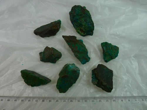 Natural Persian Chrysocolla, 8 pcs, TW : 184.50 Grams - Picture 4 of 4