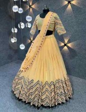 Indian Designer Georgette Lehenga Choli With Dupatta For Function  Wedding Wear