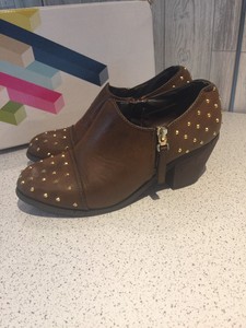 office tan ankle boots