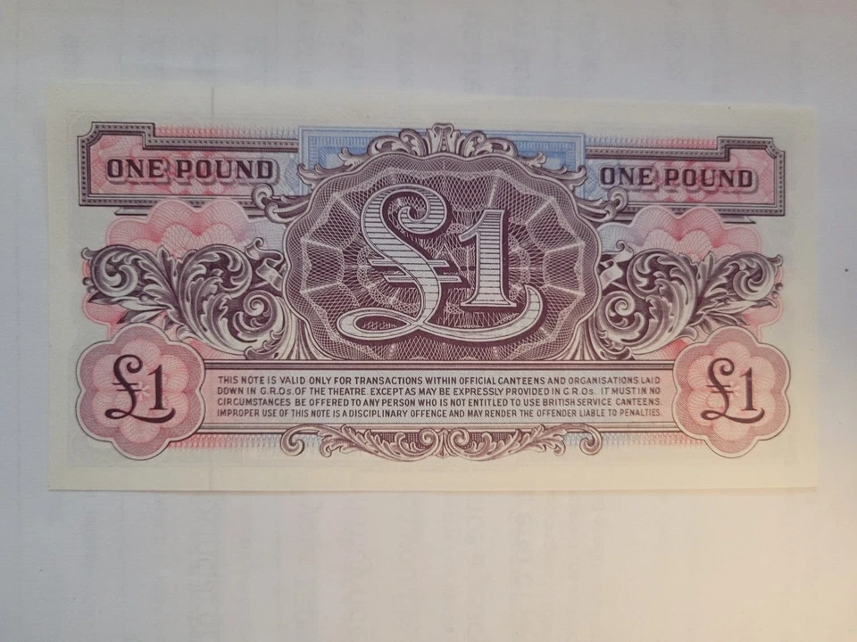 1948 Great Britain 1 Pound British Armed Forces 2nd Series Military voucher - Image 2 of 2