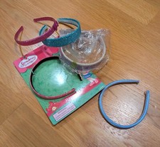 5 pc Headband Hair Bands NWT Strawberry Shortcake Pink Blue Glitter Bow
