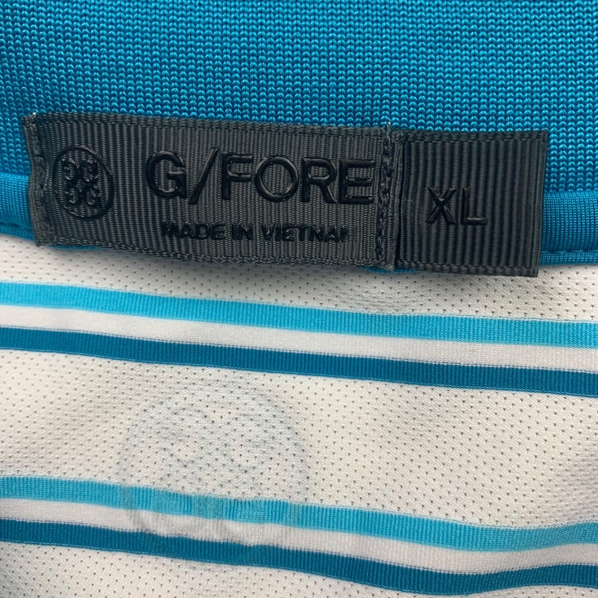 G/Fore Men's Performance S/S Golf Polo Shirt Teal Blue