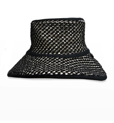 Rag & Bone black chalk net cruise summer bucket hat S NWOT RAG & BONE Cruise Summer Net Bucket Hat Black Women main image 4