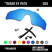 Anti Scratch Replacement Lens&Rubber Kit for-Oakley Radar EV Path OO9208 Sunglas