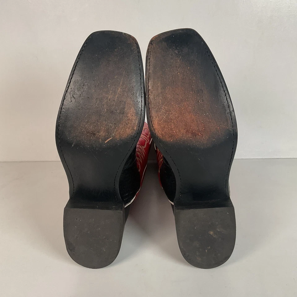 Botas vaqueras Tony Lama para mujer rojas cereza 7,5 B hechas en EE. UU. Lizard Vamp Foto 2 de 4