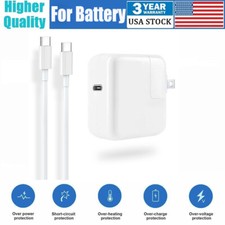 New 30w Power Adapter Charger Usb-c Cable For Apple Macbook Ipad Pro A1534 A1540