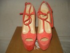 AUTH NEW WOMEN LOUBOUTIN TALITHA 150 POPPY ORANGE PLATFORM PUMPS/HEELS US 6.5 — photo 6