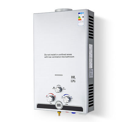 #ad CO Z 18L Hot Water Heater LPG Propane Gas Instant Tankless Boiler Display 5GPM $119.98