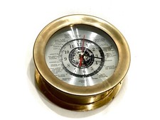 Maritim Schiffs-Bullauge U-Bootuhr Messing 1,7kg Ø 19cm Glas Top Sammlerstück