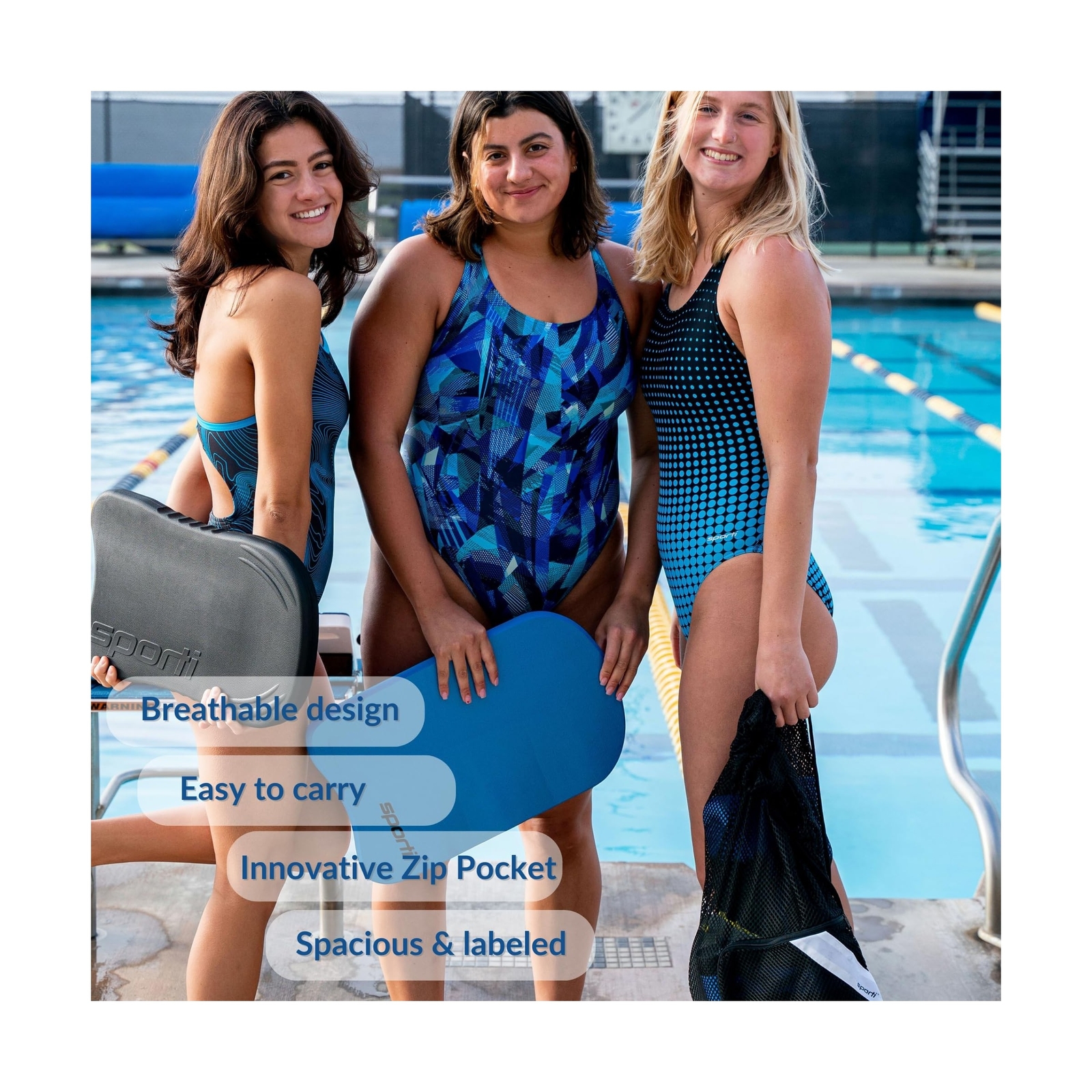 Sporti Swimming Equipment Bags, Mesh Drawstring Backpack,Swim Bag f... Fast Ship