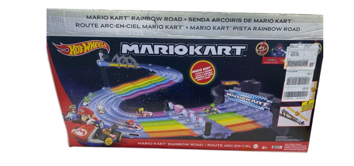 Kart Rainbow Road Pista Hot Wheels Mario Kart Walmart Pista De