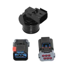 Fuel Tank Connector Delphi APEX 2.8 6 way 90 deg bulkhead w/connector and pins