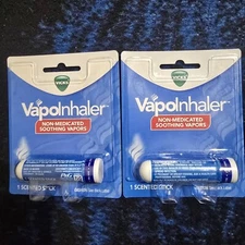 VICKS Vapolnhaler Non-Medicated Scented Stick Soothing Vapors 0.20 ml x 2 pack